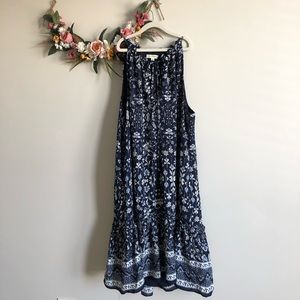 Max Studio Navy Floral Dress